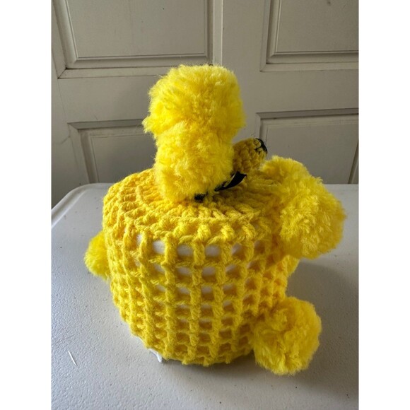 Vintage Handmade Handcrafted Crochet Plush Poodle Dog Toilet Paper Roll Cover - Picture 3 of 5